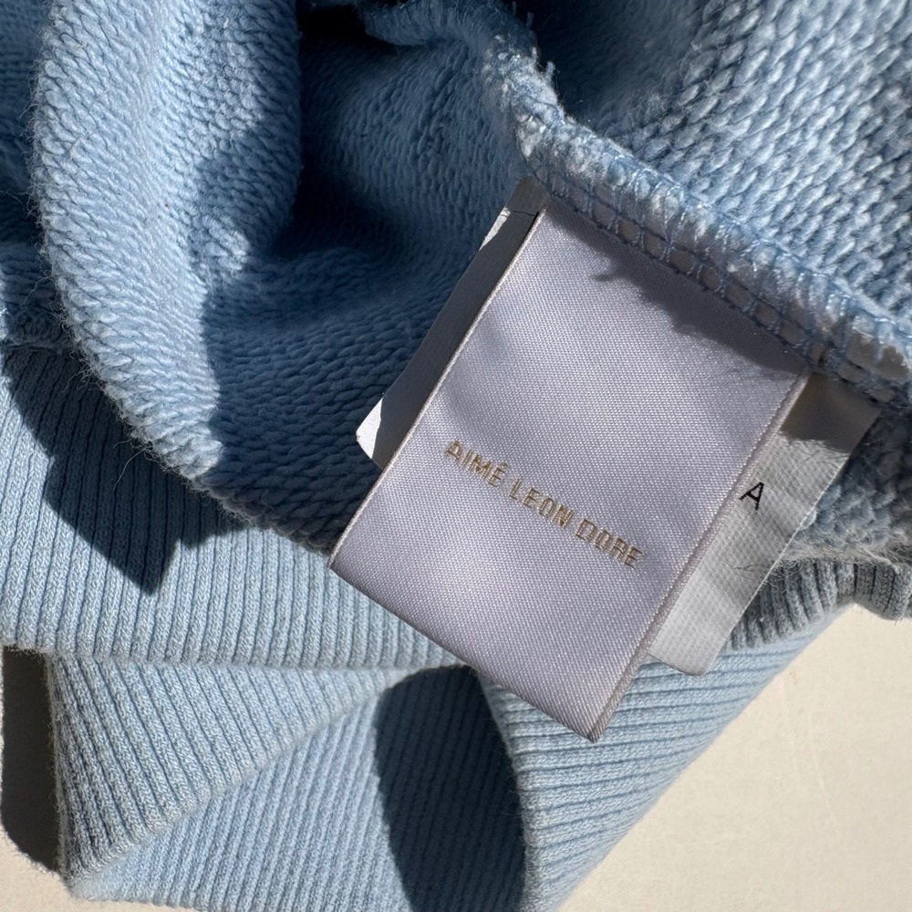 Aime Leon Dore Sports Graphic Crewneck Sweatshirt Light Blue Mens Large - Picture 10 of 12